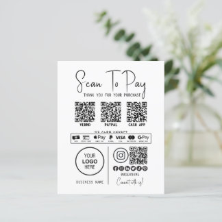 Scan To Pay Business Qr Code Payment Modern Black