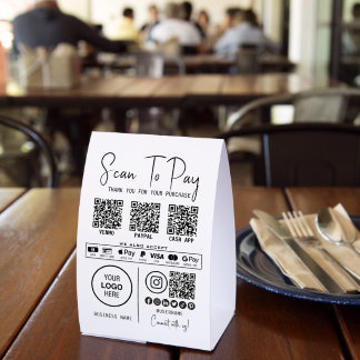 Scan To Pay Business Qr Code Payment Modern Black