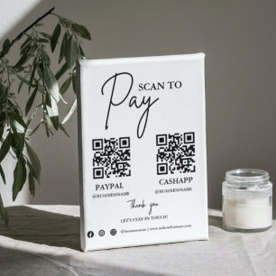 Scan to pay Business Qr Code Payment sign
