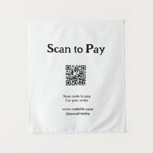 Scan to pay for order QR code add website social m Tapestry