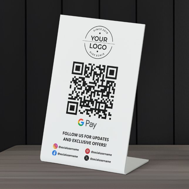 Scan to Pay Google Pay QR Code Pedestal Sign (Creator Uploaded)