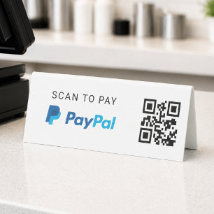 Scan To Pay Paypal QR Code Checkout Business Sign