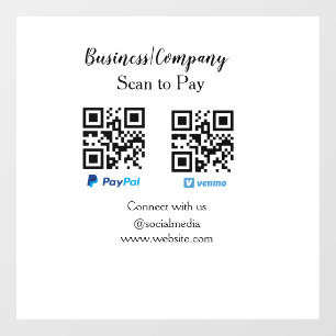 Scan to pay q r code paypal venmo add your website
