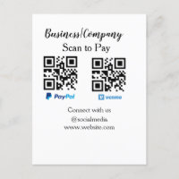 Scan to pay q r code paypal venmo add your website