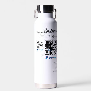 Scan to pay q r code paypal venmo add your website water bottle