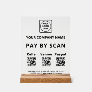 Scan to Pay QR Acrylic Sign