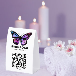 SCAN TO PAY QR Butterfly Aesthetician Beauty Salon
