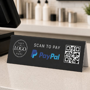 Scan To Pay QR Code Checkout Logo Business Sign
