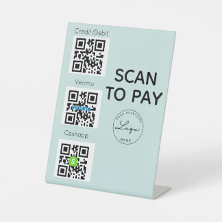 Scan to pay QR Code Contactless Sign 