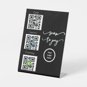 Scan to pay QR Code Contactless Sign for Salon
