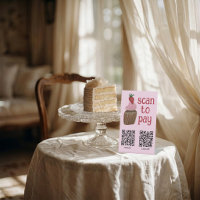 SCAN TO PAY QR Code CUPCAKE Watercolor BAKERY