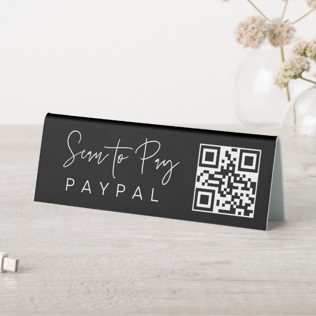 Scan To Pay QR Code Mobile Checkout Business Sign (In SItu (Table))