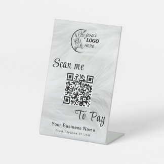Scan To Pay QR Code Payment Business Table Tent Pedestal Sign