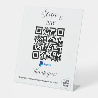 Scan to Pay QR code Pedestal Sign