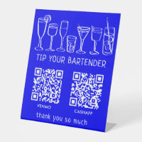 SCAN TO PAY QR CODES Cocktails Bartender Tip Jar