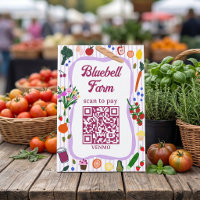 SCAN TO PAY QR Farmers Market Farm Stand CUSTOM