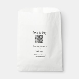 Scan to pay scan QR code add website email details Favour Bag