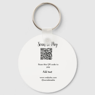 Scan to pay scan QR code add website email details Key Ring