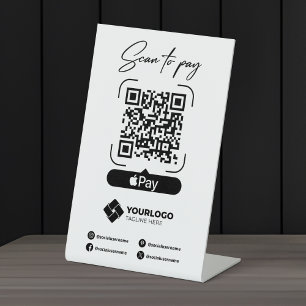 Scan to Pay Sign QR Code Apple Pay Payment