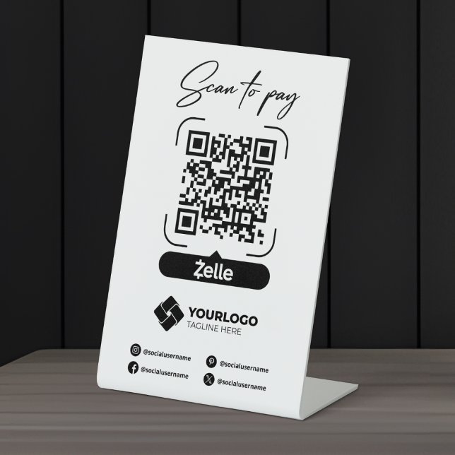 Scan to Pay Sign QR Code Zelle Payment (Creator Uploaded)