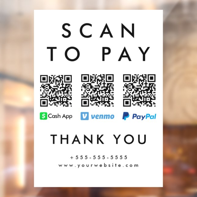 Scan to Pay Venmo Cash App Paypal Multi QR Code (Sheet 2)