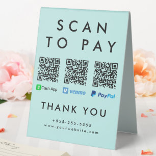 Scan to Pay Venmo Cash App Paypal Multi QR Code