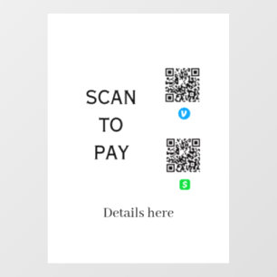 scan to pay venmo cashapp QR code details here nam