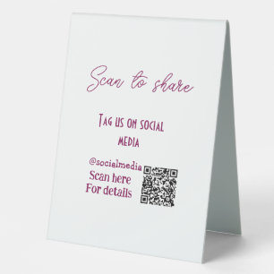 Scan to share tag us on social media QR code simpl