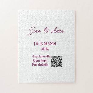 Scan to share tag us on social media QR code simpl Jigsaw Puzzle