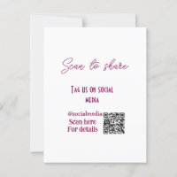Scan to share tag us on social media QR code simpl