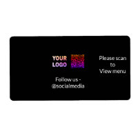Scan to view menu resturant hotel QR Add logo text