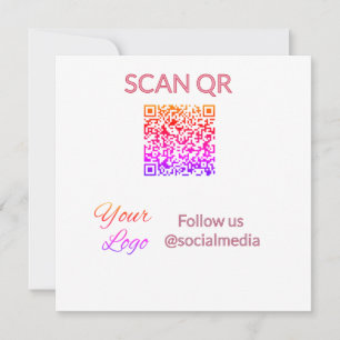 Scan to view menu resturant hotel QR Add logo text Invitation