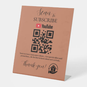Scan to Watch QR Code Sign YouTube Nonprofit