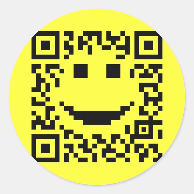 Scan UPC QR Design Classic Round Sticker (Front)