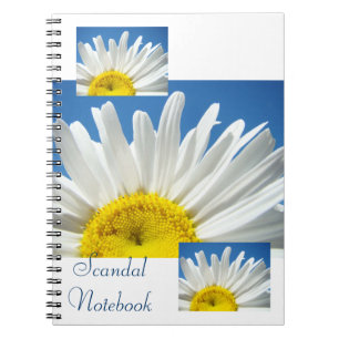 Scandal Notebook White Daisy Flowers Blue Sky