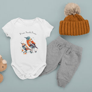 Scandi Aviary Duet, custom Baby Bodysuit