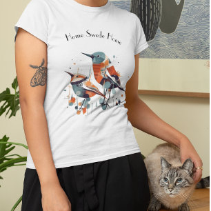 Scandi Aviary Duet, custom T-Shirt