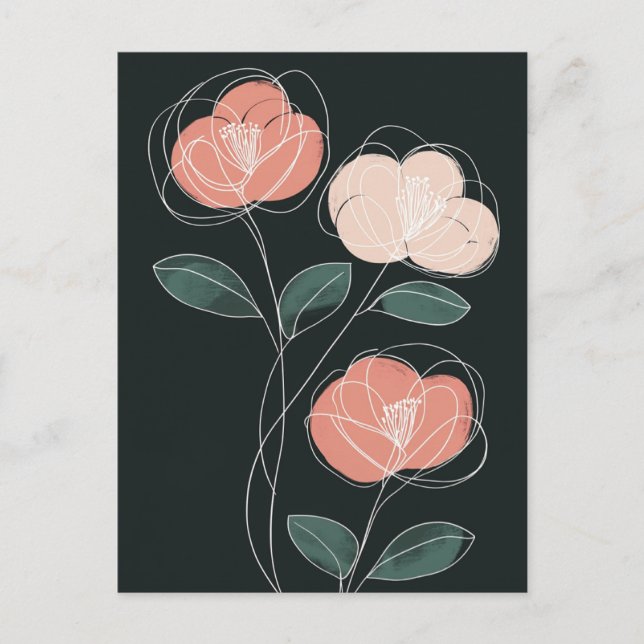 Scandi Bloom No.313 Postcard (Front)