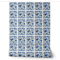 Scandi Blue Bird, Folk Art