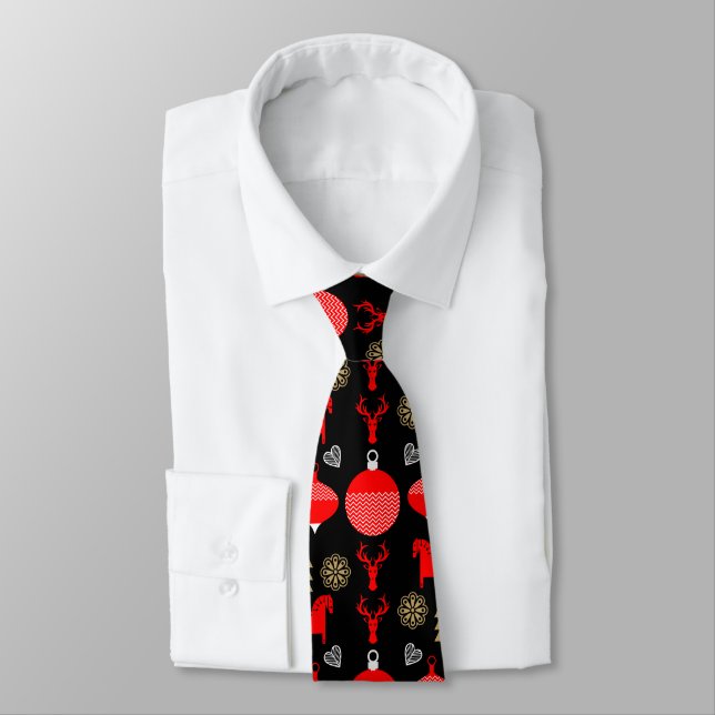 Scandi Christmas Decor Tie (Tied)