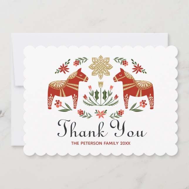 Scandi Christmas Thank You Card (Front)