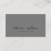 SCANDI CLEAN DARK GREY MINIMAL WEDDING THANK YOU