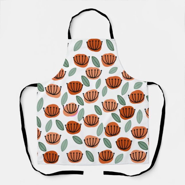 Scandi Cup Flowers Apron (Front)