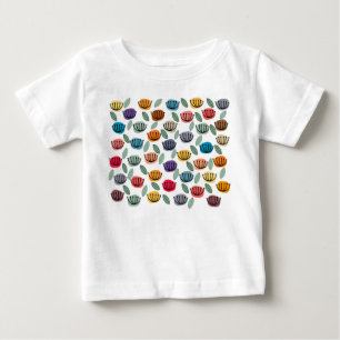 Scandi Cup Flowers Baby T-Shirt