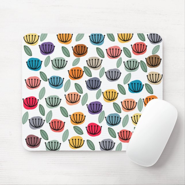 Scandi Cup Flowers  Mouse Pad (With Mouse)