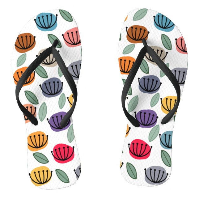 Scandi Cup Flowers Thongs (Footbed)