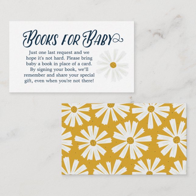 Scandi Daisy Books for Baby Enclosure Card (Front/Back)