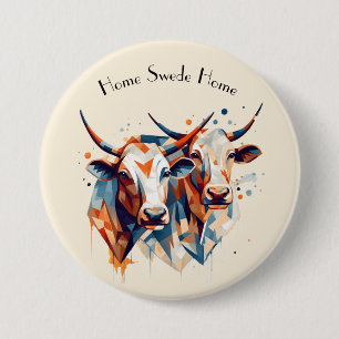 Scandi Farmhouse Cattle, custom 7.5 Cm Round Badge