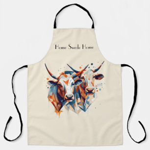 Scandi Farmhouse Cattle, custom Apron