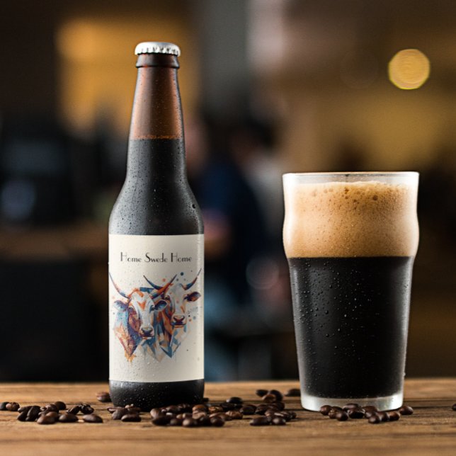 Scandi Farmhouse Cattle, custom Beer Bottle Label (Creator Uploaded)